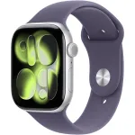 Apple Watch 11 GPS, Carcasa Silver Aluminium 42mm, Purple Fog Sport Band - S/M