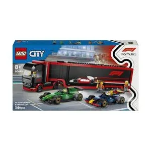 LEGO City - Camion F1 cu masinile F1 RB20 si AMR24 60445, 1086 piese