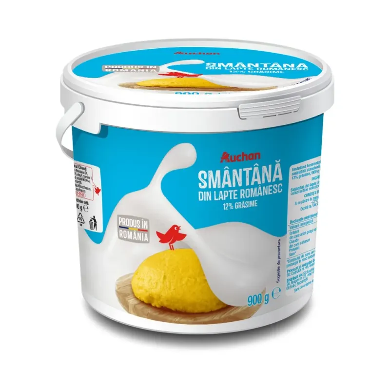Smantana Auchan, 12% grasime, 900 g Smantana Auchan, 12% grasime, 900 g