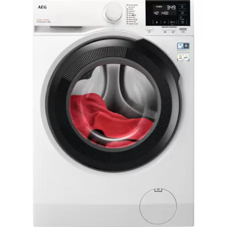 Masina de spalat cu abur AEG LFR71844BE ProSteam cu incarcare frontala, clasa energetica A, capacitate 8 kg, 1400 rpm, afisaj LED, alb