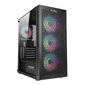 Carcasa PC Pro Gaming Gladius, Middle Tower, ATX, controller ARGB, 4x Fan ARGB, fara sursa