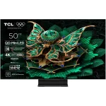 TCL QD-MiniLed 50C7K, 126 cm, Smart Google TV, 4K Ultra HD, 100Hz, Clasa F (Model 2025)