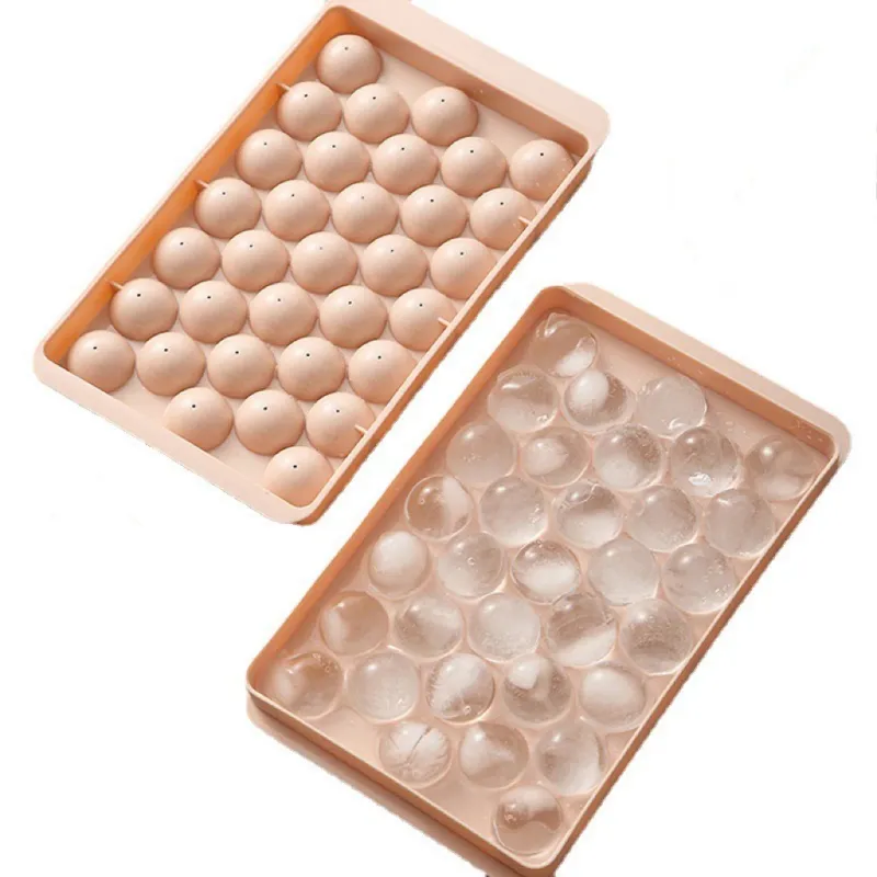 Set de 1 Forme de Gheata cu Capac, Reutilizabile, 198x118mm, Roz