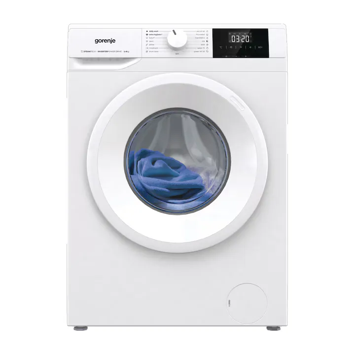 Masina de spalat rufe Gorenje WNGPI61SBS, AllergyCare, Intarziere pornire, Inverter, 6 Kg, 1000 rpm, Clasa B, Alba
