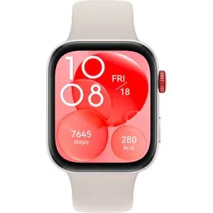 Smartwatch HUAWEI Watch Fit 3, GPS, Android/iOS, Silver/Moon White Fluoroelastomer Strap