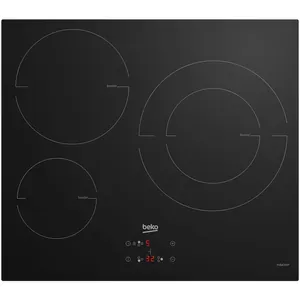 Plita incorporabila BEKO HII63402MT, inductie, 3 arzatoare, Touch Control, negru