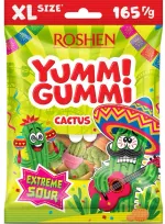 Jeleuri acrisoare in forma de cactus Roshen Yummi Gummi, 165 g