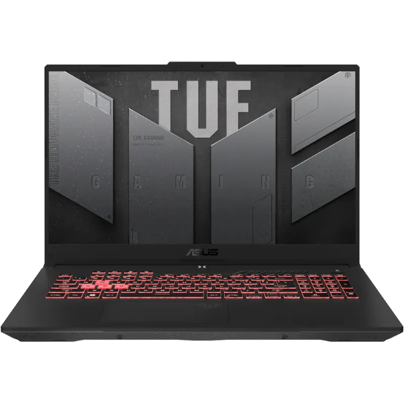 Laptop Gaming ASUS TUF A17 FA707NU-HX021, AMD Ryzen 7 7735HS pana la 4.7GHz, 17.3" Full HD, 8GB, SSD 512GB, NVIDIA GeForce RTX 4050 6GB, Free DOS, Mecha Gray
