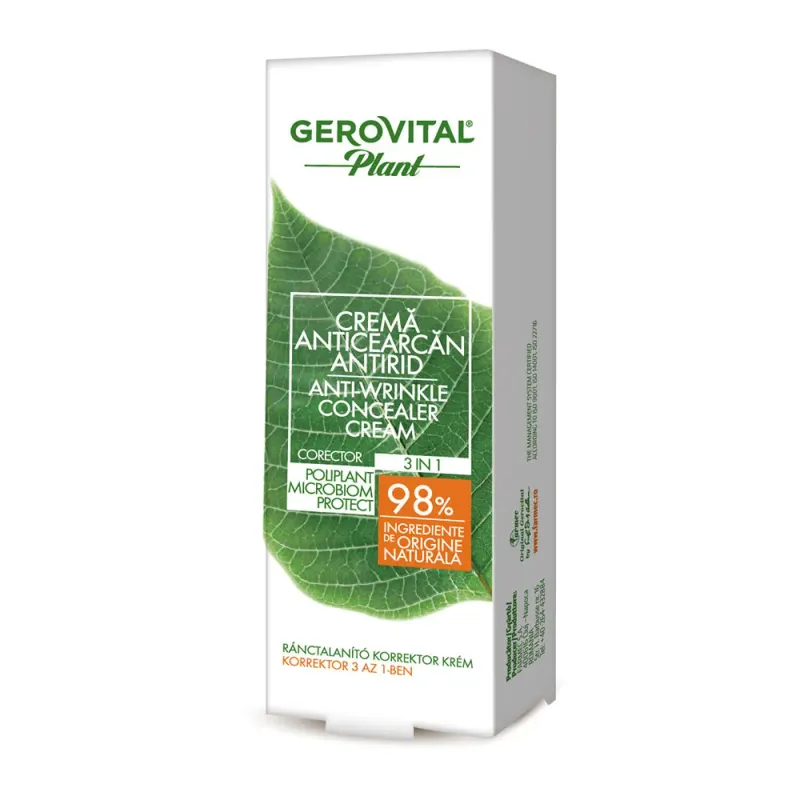 Crema 3in1 anticearcan antirid Gerovital Plant, 15ml