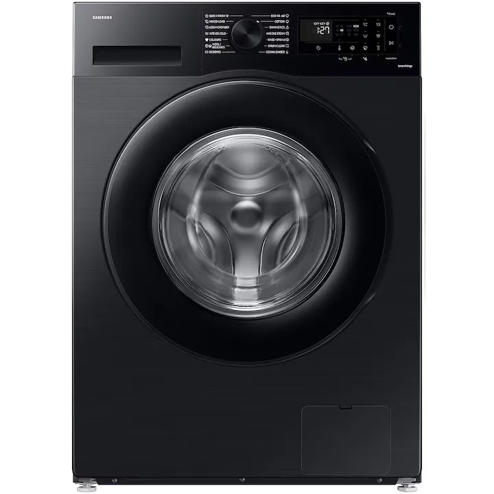 Masina de spalat rufe Samsung WW90CGC04DABLE, 9 kg, 1400 RPM, Clasa A, Motor Digital Inverter, Eco Bubble, WiFi SmartThings, AI Energy, Negru