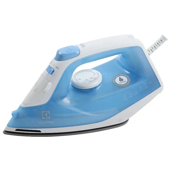 Fier de calcat Electrolux Easyline E5SI2-4CB, 2300 W, talpa ceramica, 0.25 litri, 100 g/min, functie de autocuratare, functie anti-picurare, functie anti-calcar, functie pulverizare, indicator talpa incinsa, bleu