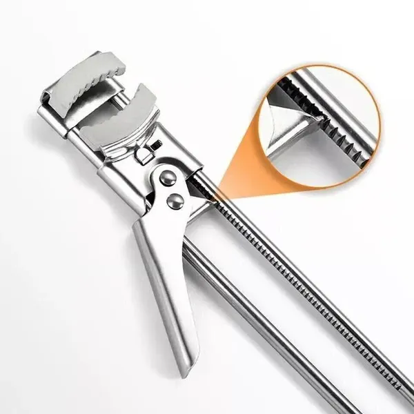 Desfacator borcane, reglabil, din inox, reduce efortul mainilor, pentru capace de diferite dimensiuni, compact, 19.7 x 3 cm - JARICARI HOME & MARKER®