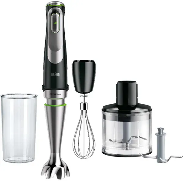 Mixer vertical BRAUN MQ9135XI, 0.6l, 1200W, viteza variabila, argintiu-negru