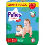 Scutece Chilotel Pufies Fashion & Nature Giant Pack, marimea 5, 12-17 kg, 62 bucati