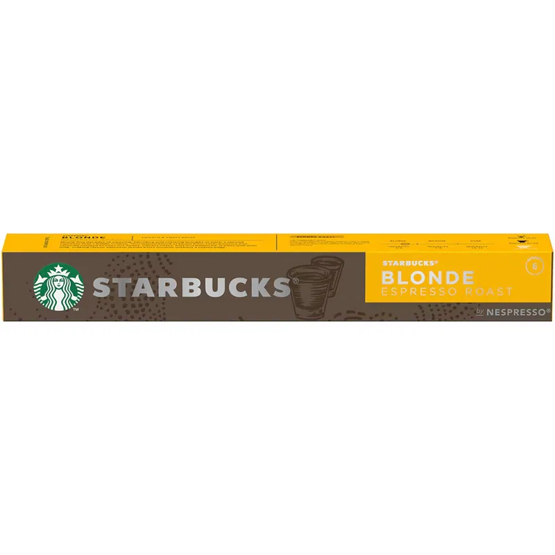Capsule cafea STARBUCKS Blonde Espresso Roast, compatibile Nespresso, 10 capsule, 53g
