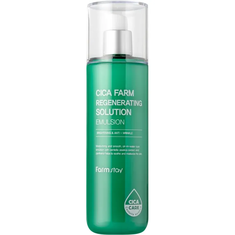 Emulsie regeneranta cu extract de cente asiatica Farmstay Cica Farm, 200 ml