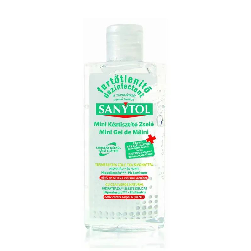 Mini gel dezinfectant pentru maini Sanytol, 75 ml
