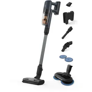 Aspirator vertical ELECTROLUX Seria 700 EP71B14WET, 0.3l, 14.4V, autonomie max 50 min, albastru inchis-argintiu