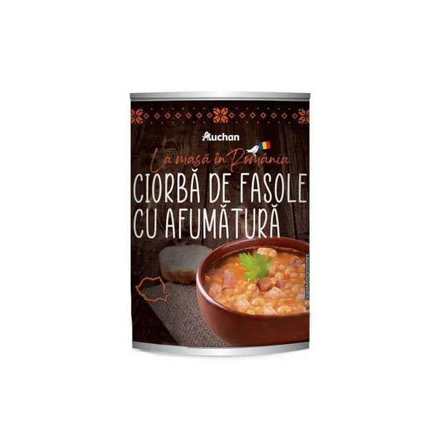 Conserva ciorba de fasole cu afumatura LMR Auchan, 400g x 6 buc