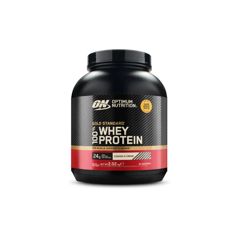 Proteine din zer, pudra proteica Optimum Nutrition, ON 100% Whey Gold Standard, aroma biscuiti cookies, 2.02kg