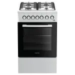 Aragaz Arctic ACM5611DTL, Mixt, 4 arzatoare gaz, Cuptor electric, Grill, Timer, 50 cm, Alb