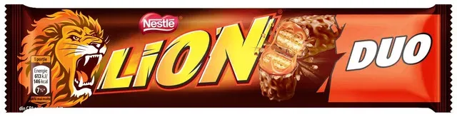 Baton cu interior cu caramel si napolitana, cu ciocolata cu lapte Lion, 60 g