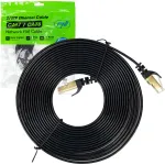 Cablu de retea plat S/STP CAT7 PNI U7050B, 2 x RJ45, 4 perechi de fire, 32AWG, cupru, 10 Gbps, 600 MHz, 5m, negru