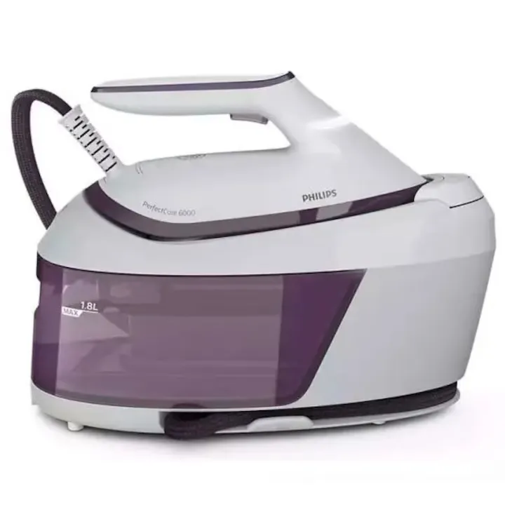 Statie de calcat, Philips, PSG6020/30, 2400 W, 6.5 bar, SteamGlide Plus, Alb/Violet
