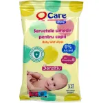 Servetele umede pentru copii Qcare Baby Senzitiv, 12 bucati