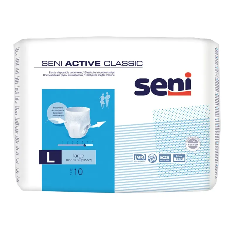 Scutece adulti absorbante Seni Active Classic Large 10 bucati