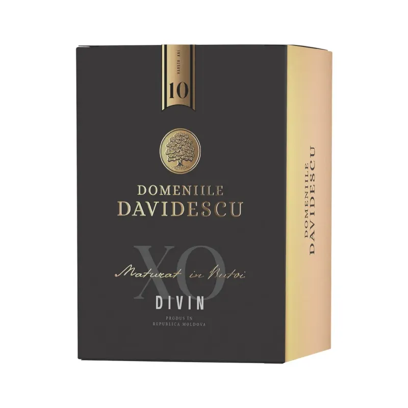 Vinars Domeniile Davidescu Divin 10 ani, 40% alcool, 0.5 l + cutie