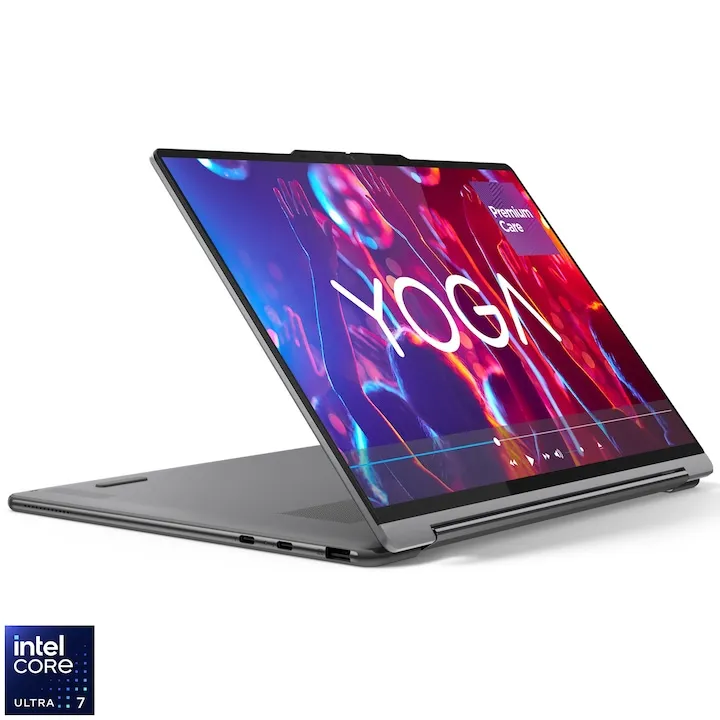 Lenovo Yoga 9 2-in-1 14ILL10 cu procesor Intel® Core™ Ultra 7 258V pana la 4.8GHz, 14" 2.8K WQXGA+, OLED, 120Hz, Touch, 32GB LPDDR5x RAM, 1TB SSD, Intel® Arc™ Graphics, Windows® 11 Home, Luna Grey, 3y on-site Premium Care