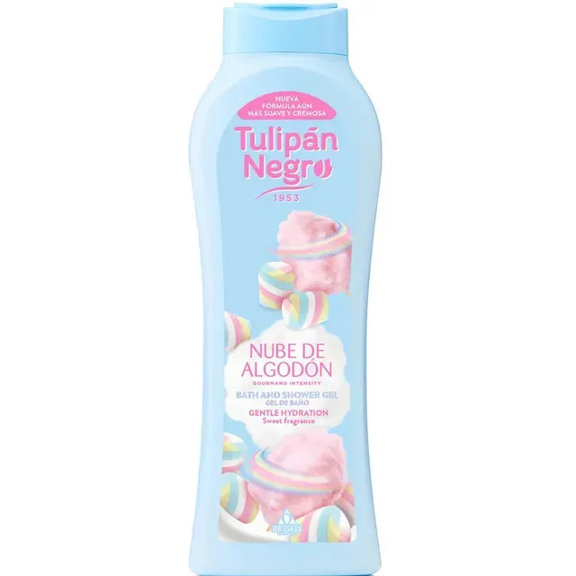Gel de dus Tulipan Negro, vata de zahar, 650 ml