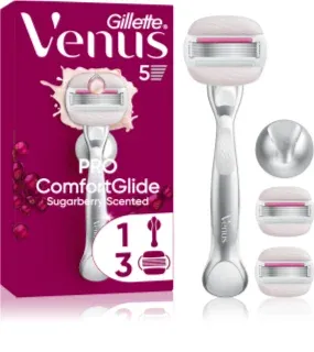 Gillette Venus PRO ComfortGlide Sugarberry epilator pentru femei cu suport pentru duș + lame de rezervă 5 buc