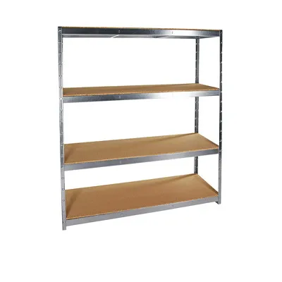 Raft metalic cu 5 polite TKT, capacitate 265 kg/polita, 180x92x46 cm, Argintiu/Bej