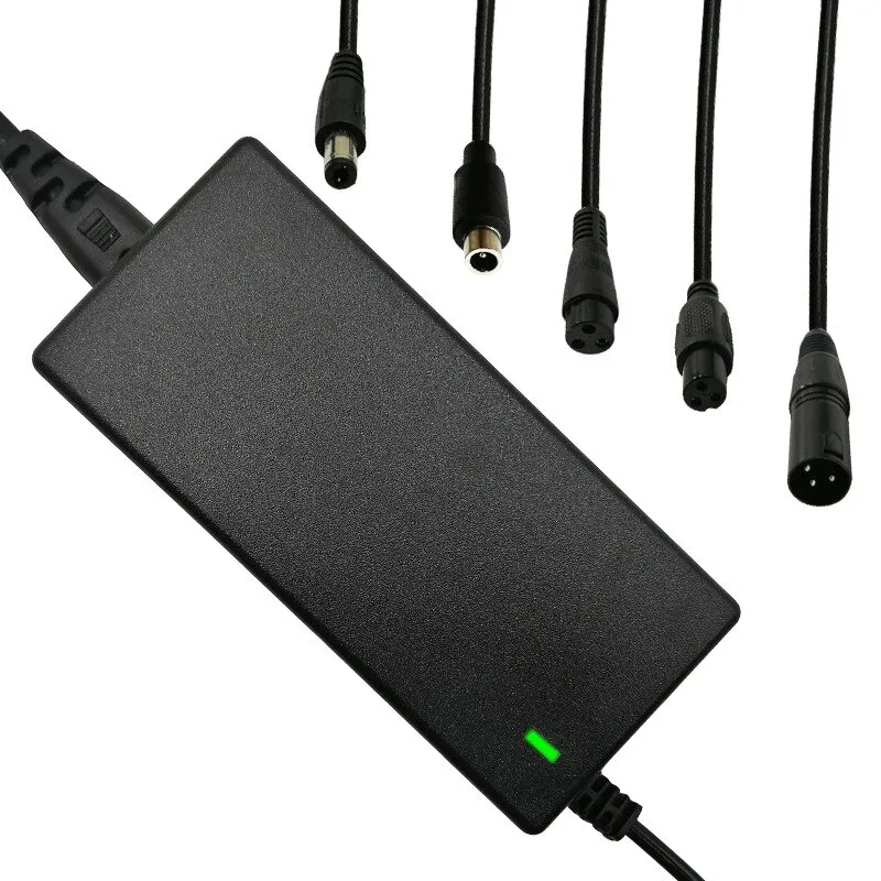 Incarcator pentru trotineta electrica, 42V, 3A, cu ventilator, negru, set de 5 adaptoare