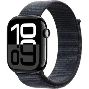APPLE Watch 10, GPS, 42mm, Jet Black Aluminium Case, Ink Sport Loop