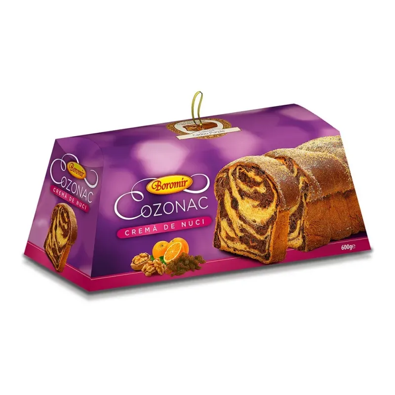 Cozonac cu crema de nuci Boromir, 600g