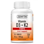Vitamin D3 + K2 Forte, 120 capsule, Zenyth Pharmaceuticals : Farmacia Tei online