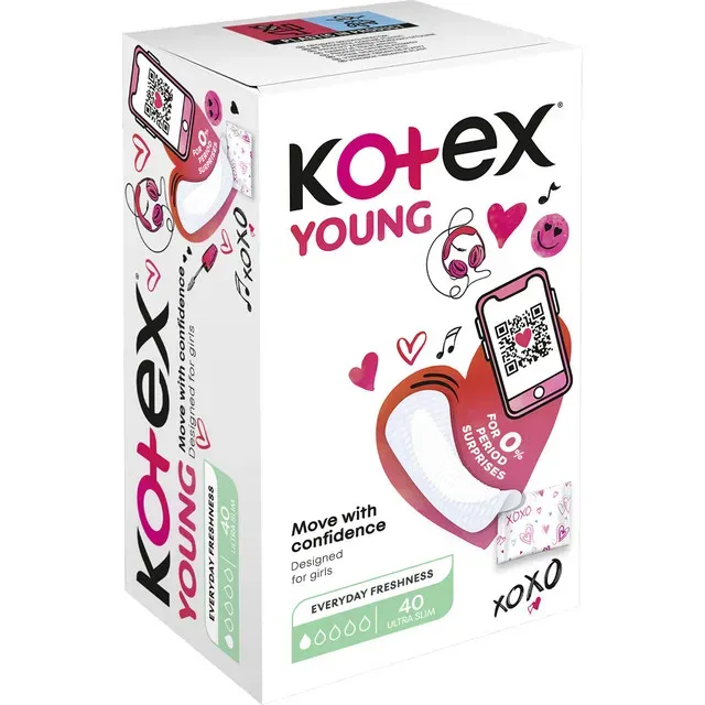 Absorbante Kotex Young Normal, 40 bucati