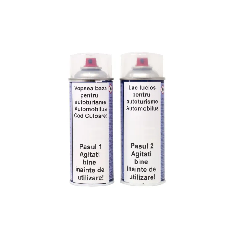 Set spray vopsea baza si lac Automobilus, pentru Volkswagen, Negru, LC9X Deep Black