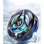 Cooler telefon EXCITAT®, Universal, Cu afisaj digital al temperaturii, Design de aspiratie magnetica, Cip de racire cu semiconductor, Racire rapida si zgomot redus, ABS/Aliaj de aluminiu, pentru jocuri pe telefon, streaming video, conducerea auto, Negru