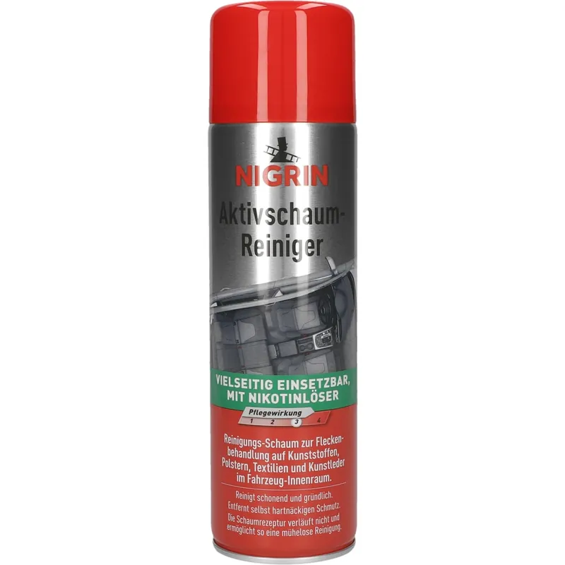 Spray curatare cu spuma activa pentru tapiterie, plastic si piele, Nigrin, 500 ml