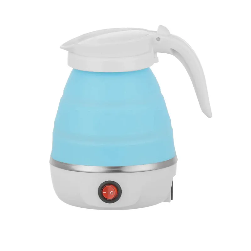 Fierbator electric pliabil, Silicon/Inox, Zggzerg, 600W, 0.6L, Albastru