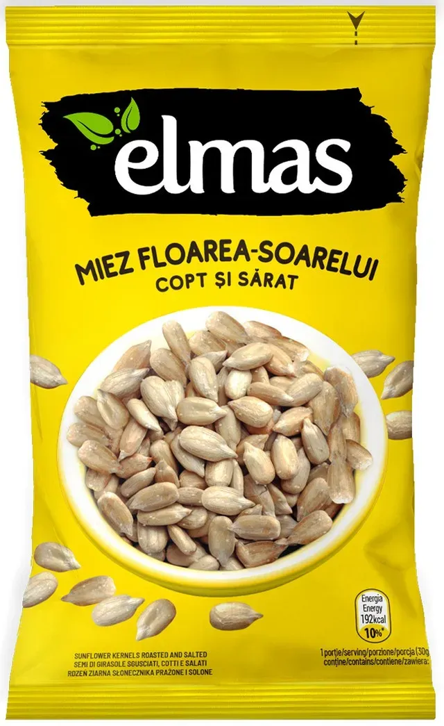 Miez de floarea-soarelui copt si sarat Elmas, 80 g