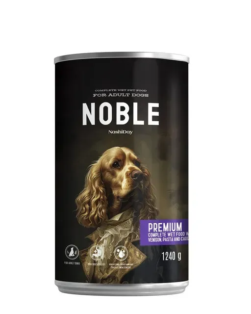 Hrana umeda pentru caini adulti Noble, vanat si morcov, 1240 g