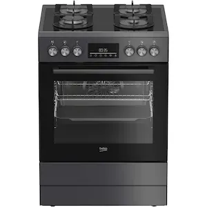 Aragaz BEKO FBM62330GADSN, 4 arzatoare, Gaz + Electric, L 60 cm, Grill, antracit