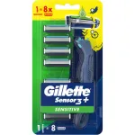 Aparat de ras Gillette Sensor 3+ Sensibil Refilabil, maner ergonomic + 8 rezerve