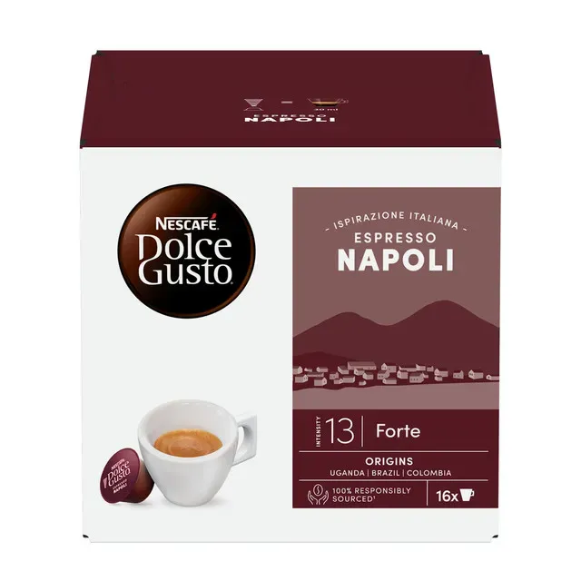 Capsule cafea Nescafe Ristretto Napoli, compatibile Dolce Gusto, 16 capsule