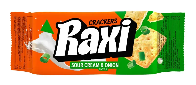 Crackers cu aroma de smantana si ceapa Raxi, 72 g